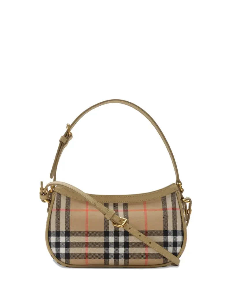 Borsa marrone check per bambina