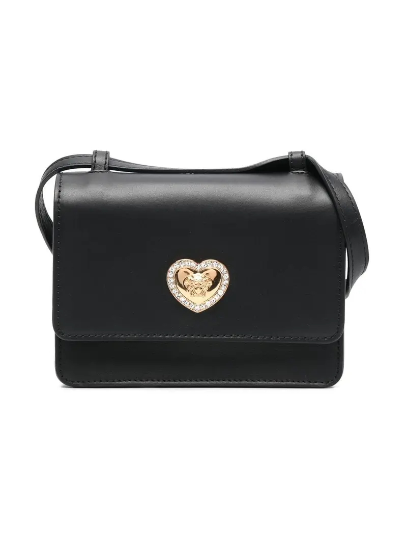 Borsa nera per bambina in pelle