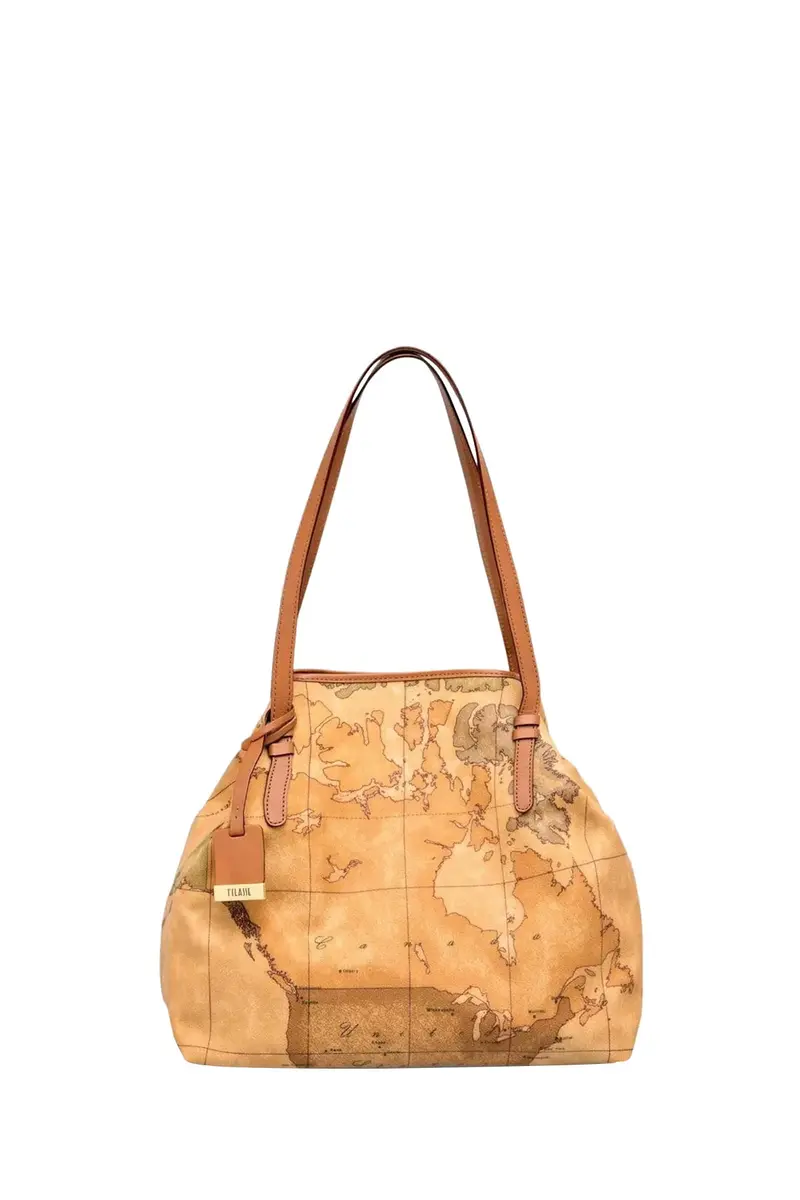 Borsa Shopper Donna Geo Classic Media Naturale