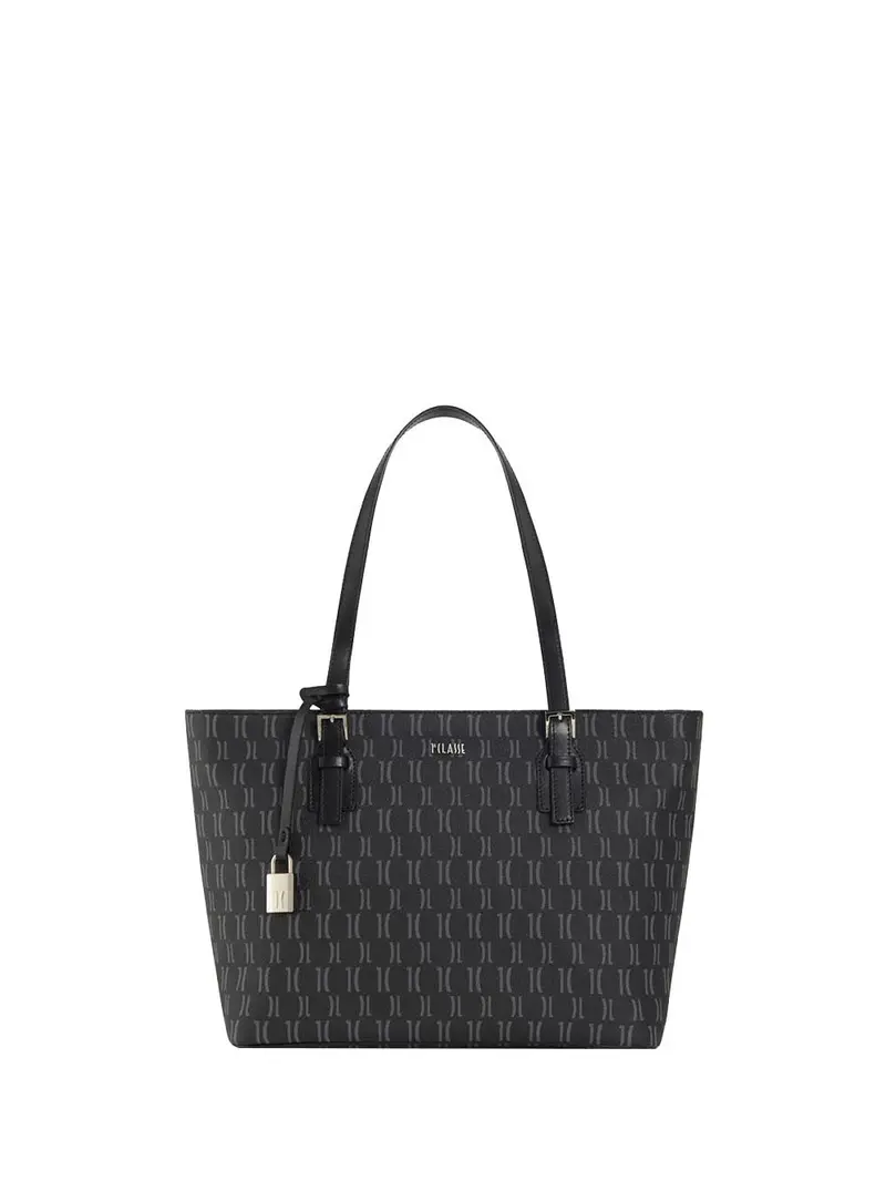 Borsa Shopper Media Monogram Nera