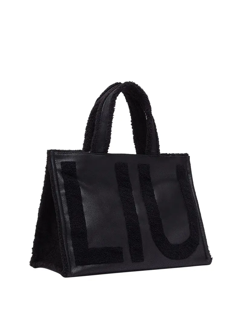 Borsa Tote Grande Con Logo Liu Jo - Nero