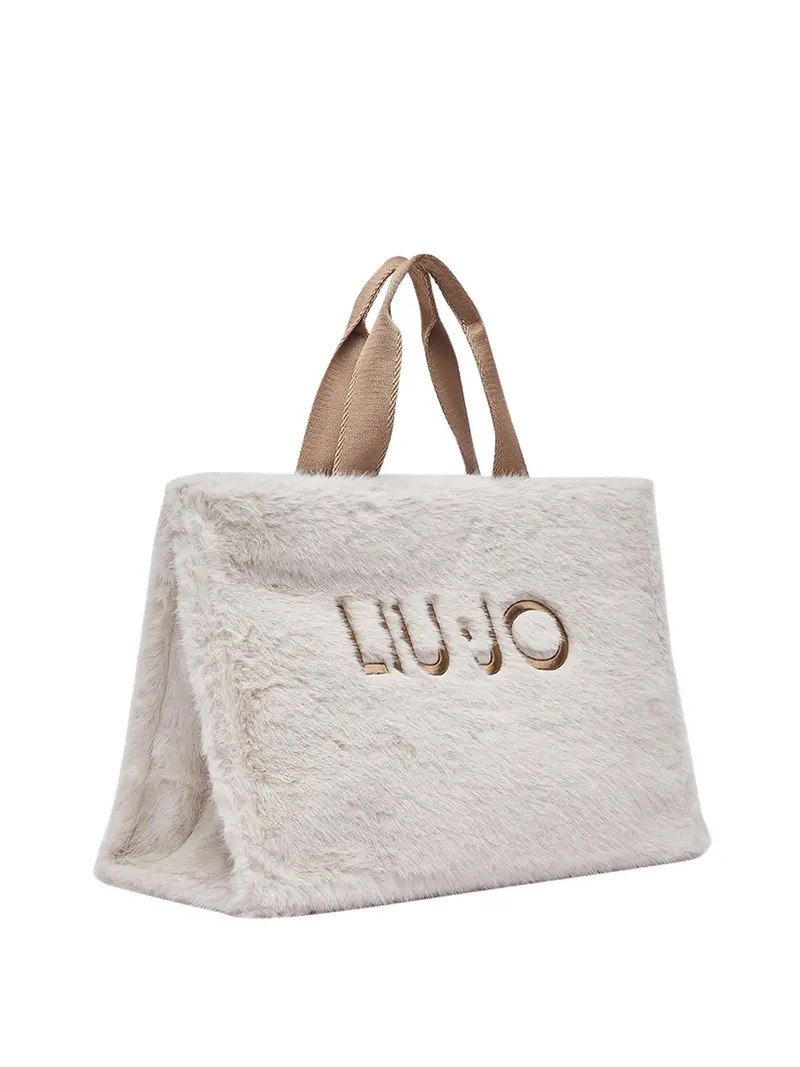 Borsa Tote Grande In Teddy Liu Jo - Burro
