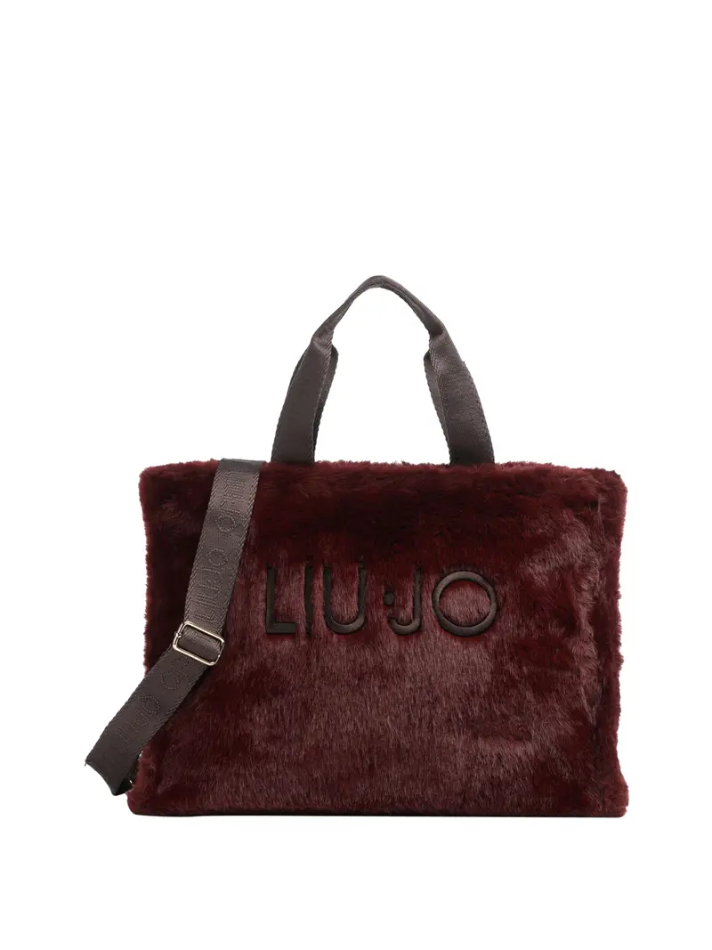 Borsa Tote Grande In Teddy Liu Jo - Rosso Scuro