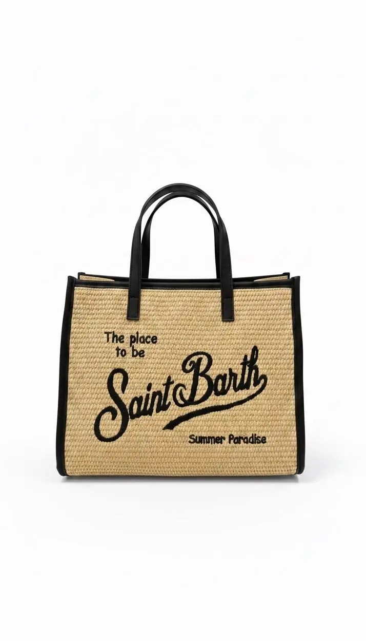 Borsa Vivian medium effetto paglia