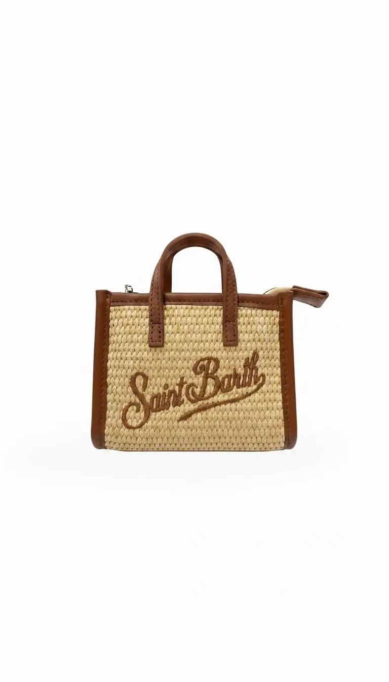 Borsa Vivian micro effetto paglia
