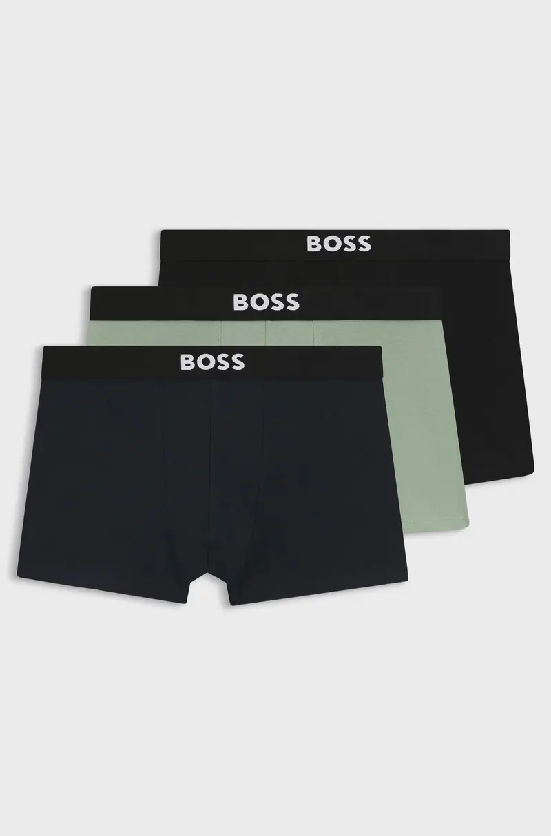 Boxer corti in cotone elasticizzato in confezione da tre