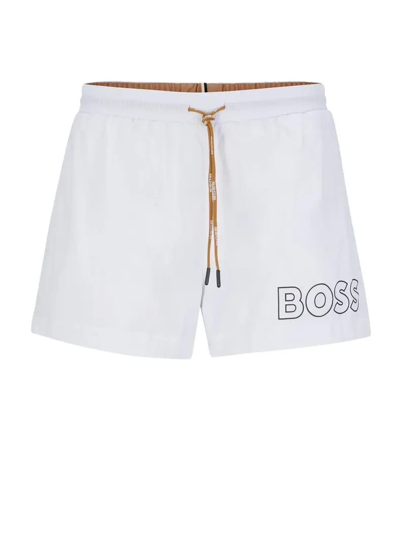 Boxer da mare con logo stampato a contorno