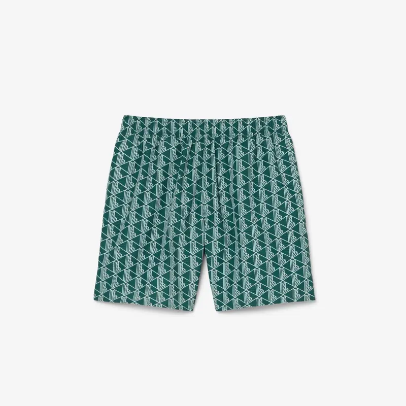 Boxer mare midi con stampa con monogramma