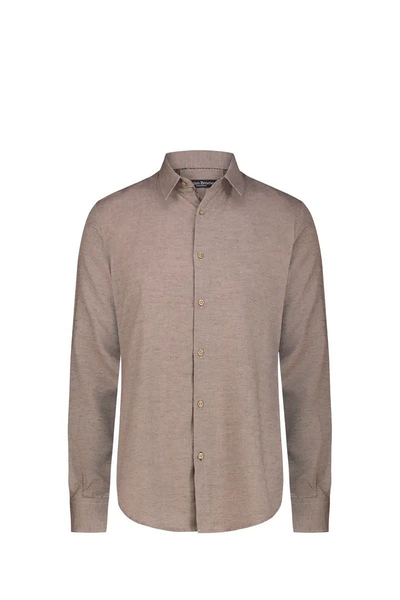 Brian Brome Camicia Uomo Beige