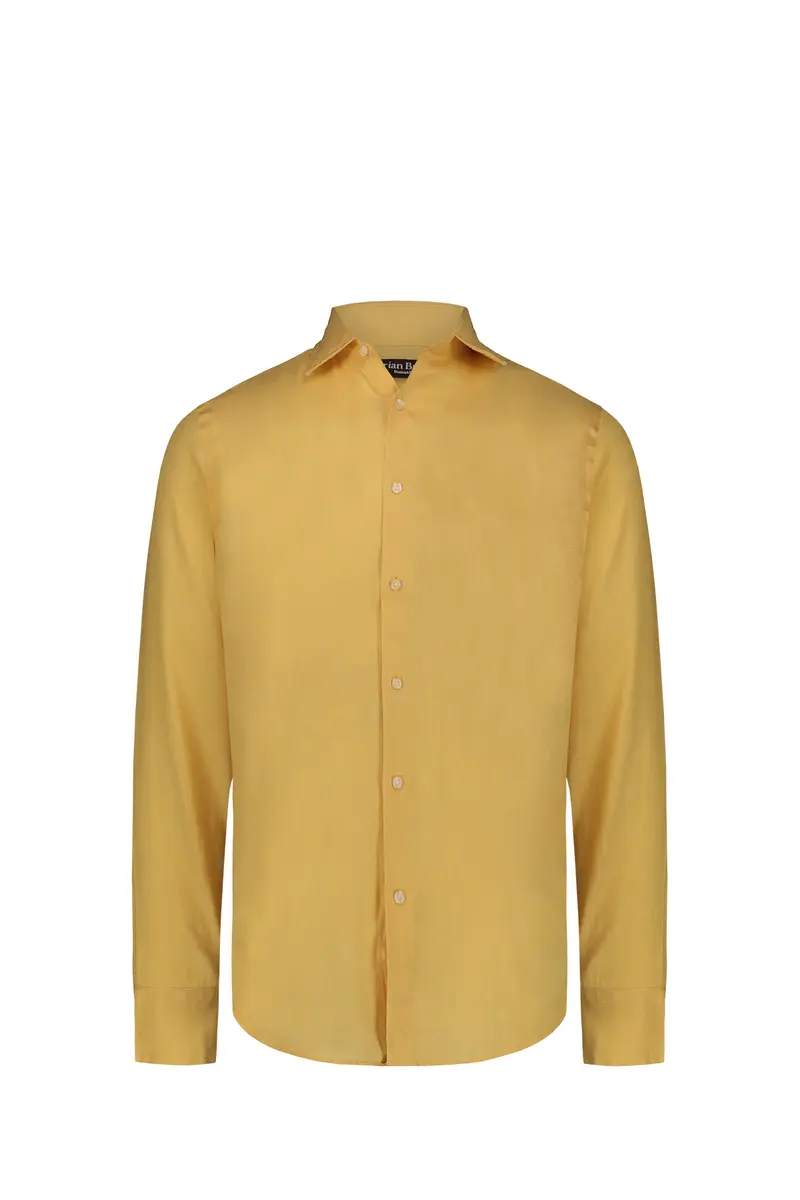 Brian Brome Camicia Uomo Ocra - Giallo