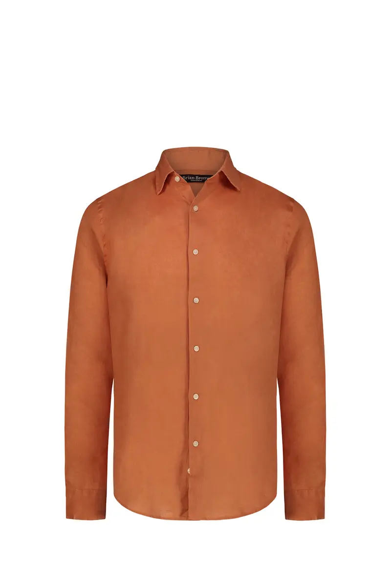 Brian Brome Camicia Uomo Papaia - Arancione