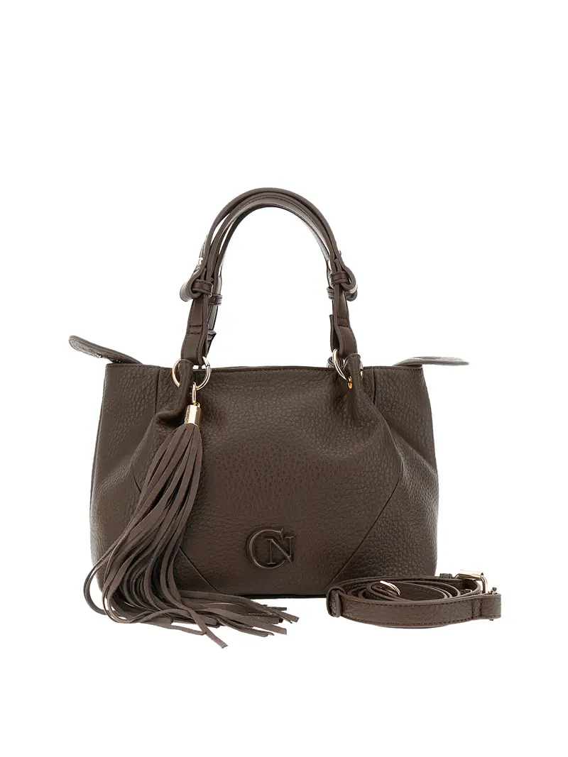 Cafè Noir Borsa A Tracolla Tote Con Pieghe In Materiale Sintetico Marrone