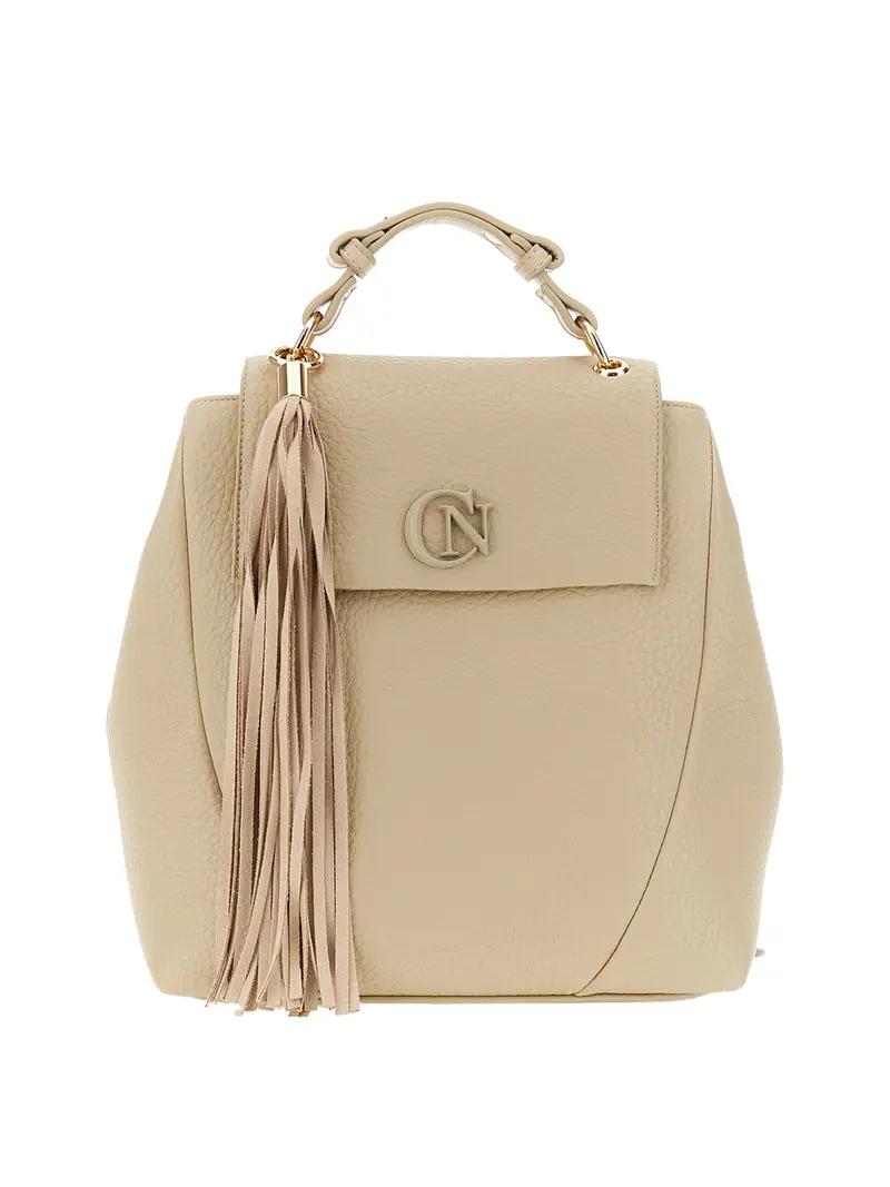 Cafè Noir Zaino Con Pattina In Materiale Sintetico - Beige