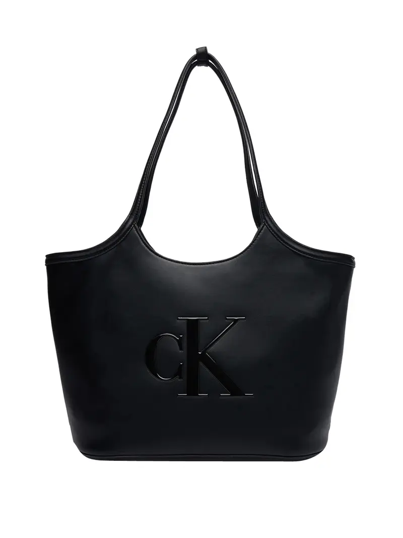Calvin Klein Borsa Shopper Bold Ck - Nero