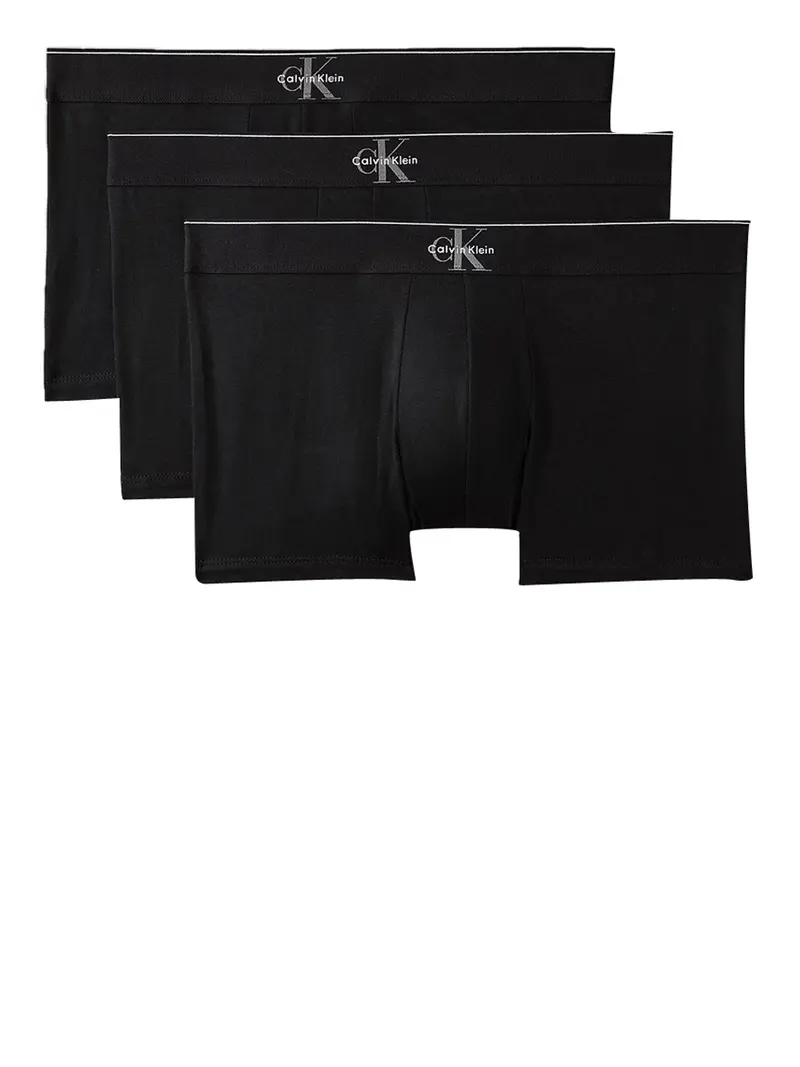 Calvin Klein Boxer Corti Graphic Monogram Cotton Stretch - Nero