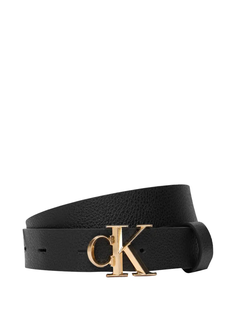 Calvin Klein Cintura Facet Bucket Pebble - Nero/Oro