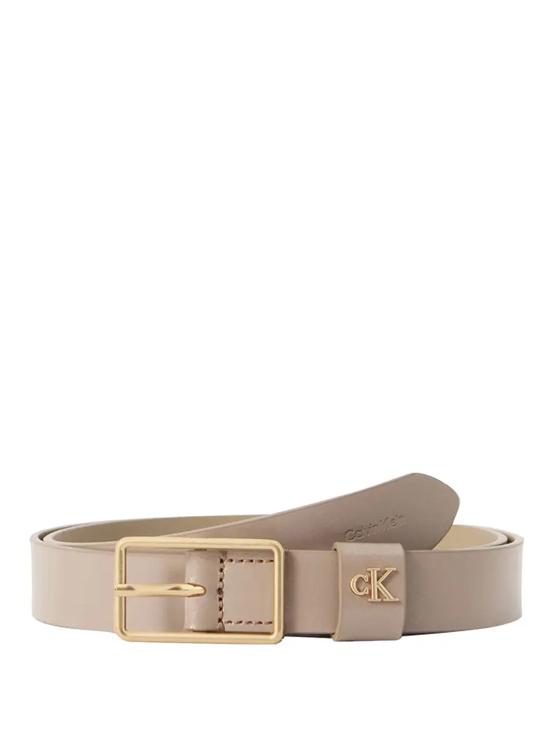 Calvin Klein Cintura Square Buckle 25mm Taupe