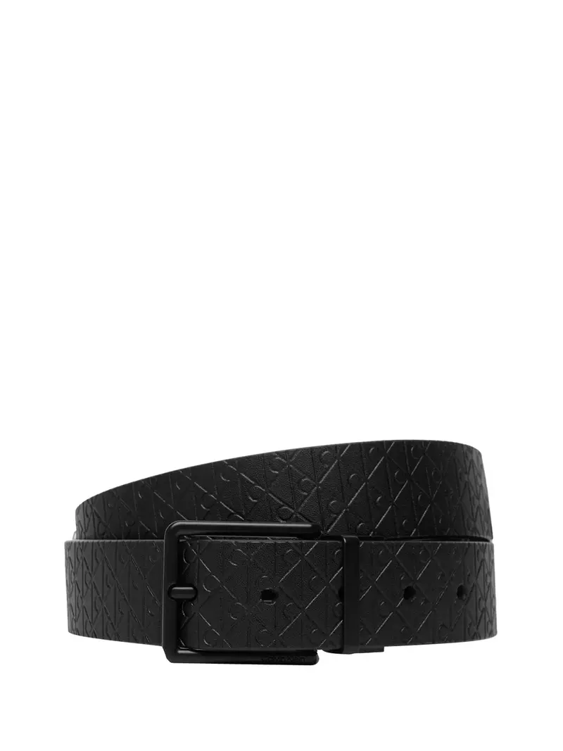 Calvin Klein Cintura Warmth Buckle Smooth Nero