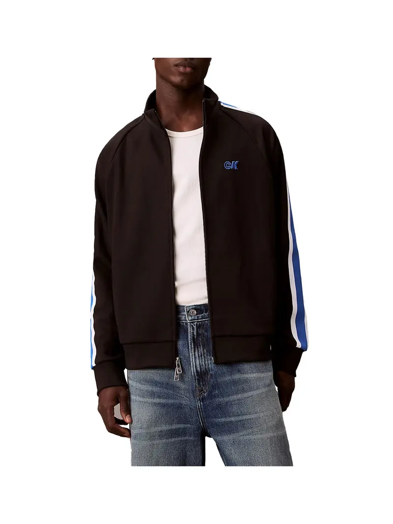 Calvin Klein Felpa Stretch Twill Track - Nero