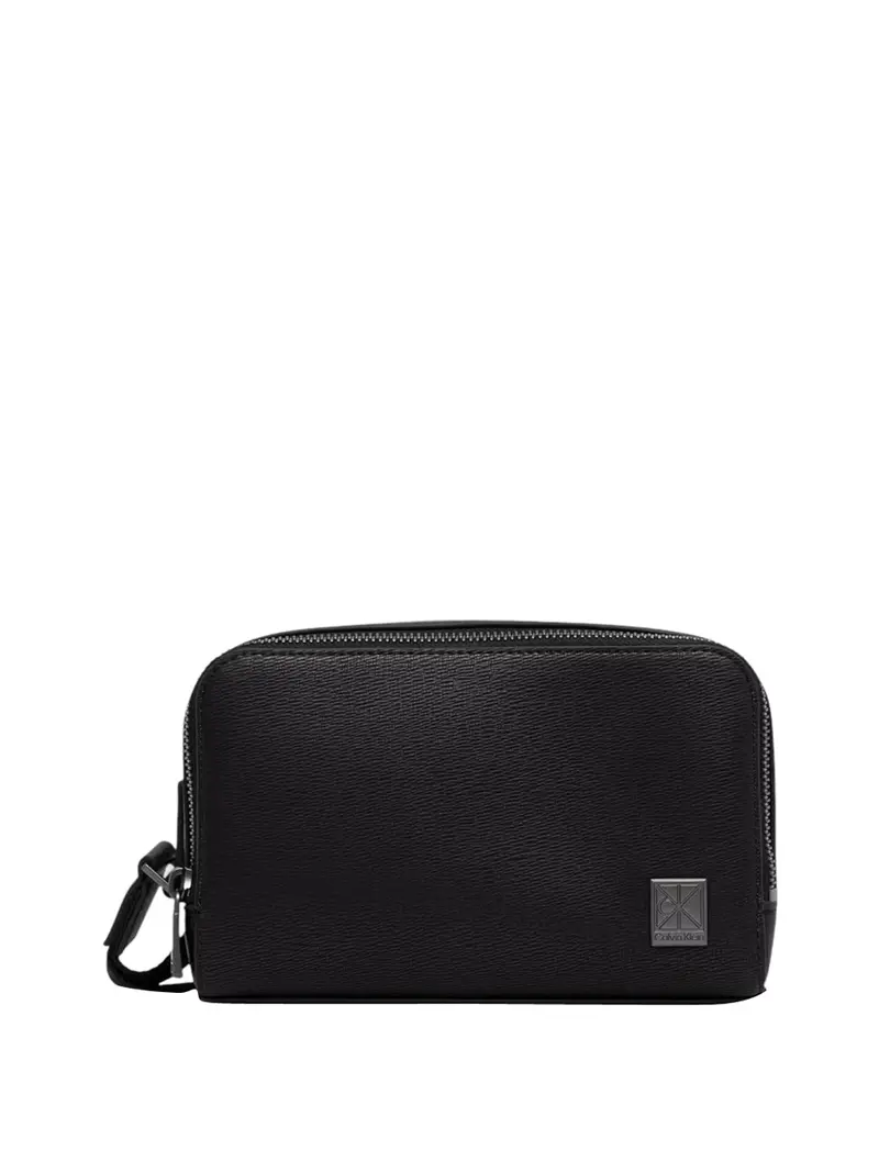 Calvin Klein Pochette Emblem Hw Dopp Kit - Nero