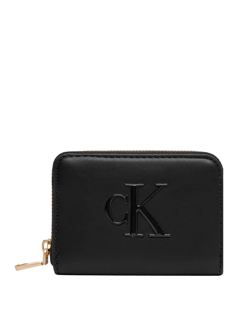 Calvin Klein Portafogli Bold Medium Zip Around Nero