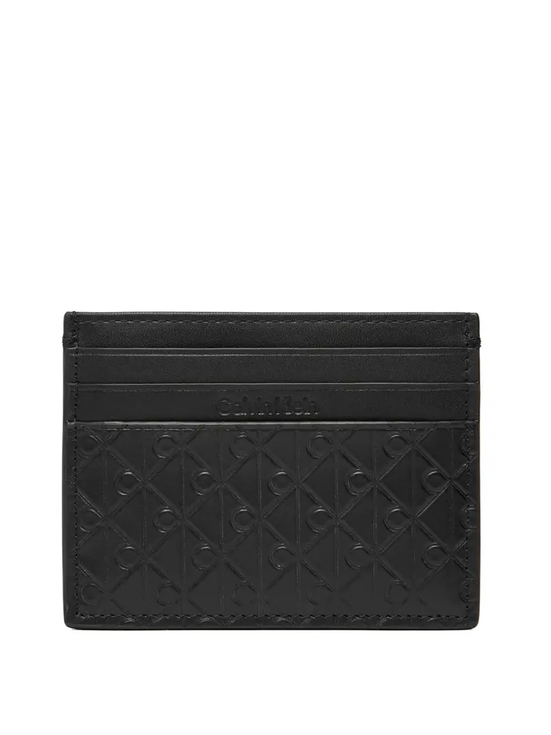 Calvin Klein Portafoglio Embossed Emblem Card Case LV04D1128G Nero