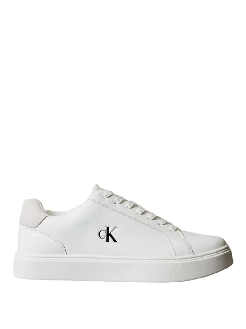Calvin Klein Sneakers Classic Cupsole Laceup Lth Bianco