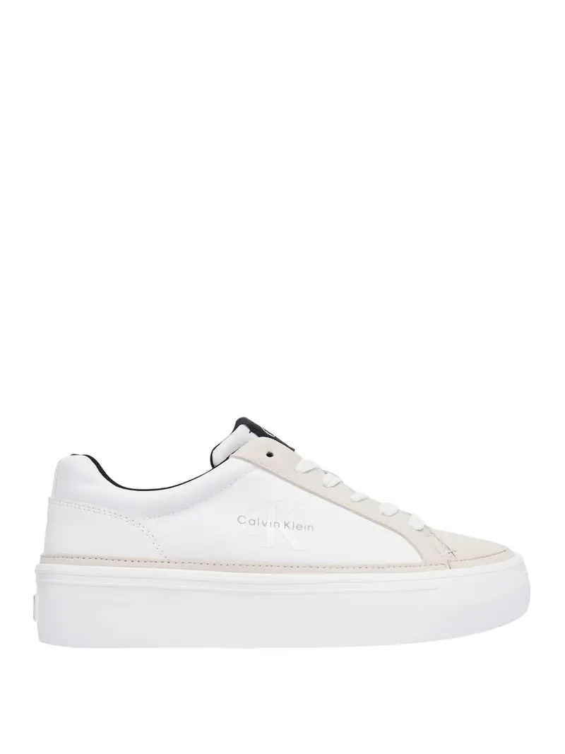 Calvin Klein Sneakers Vulc Flatf Laceup - Bianco