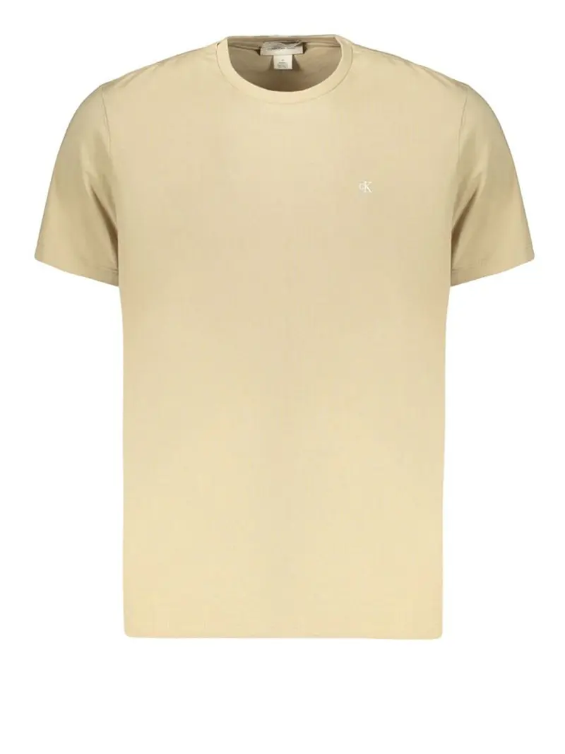 Calvin Klein T-Shirt In Tinta Unita - Sabbia