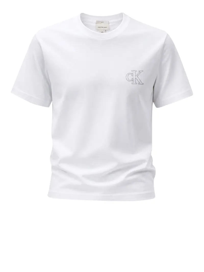 Calvin Klein T-Shirt Logo Monogramma Bianco