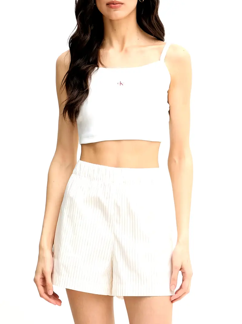 Calvin Klein Woven Top Label 2x2 Baby - Bianco