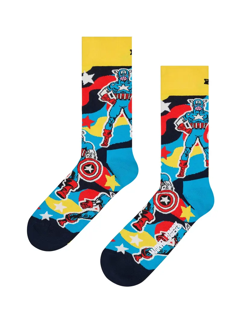 Calzini Happy Socks Marvel Capitan America - Blu