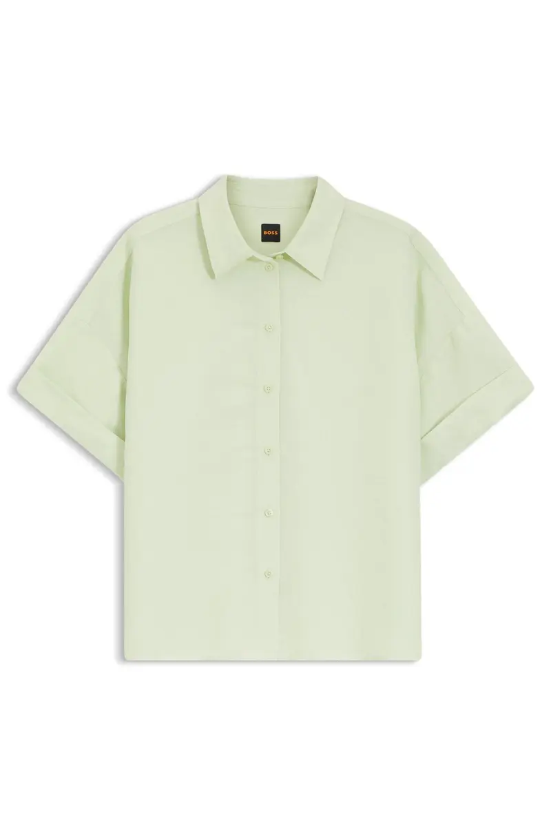 Camicetta regular fit con polsini arrotolati