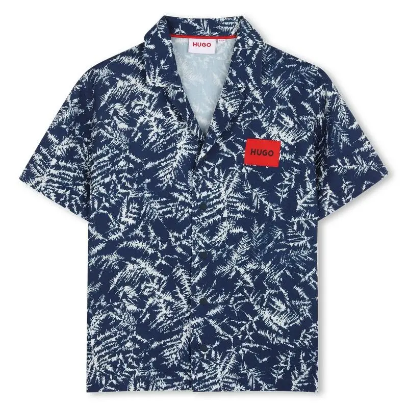 Camicia a maniche corte con stampa