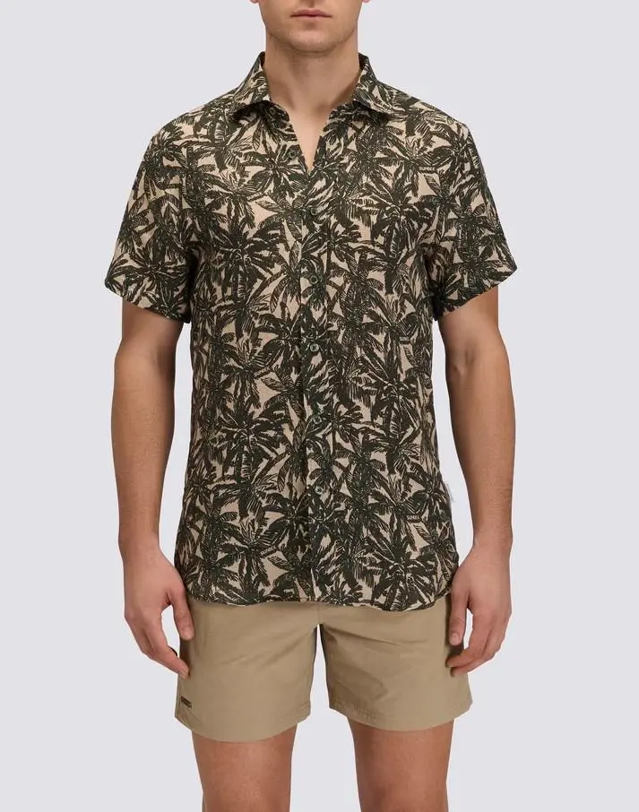 Camicia a mezze maniche stampata