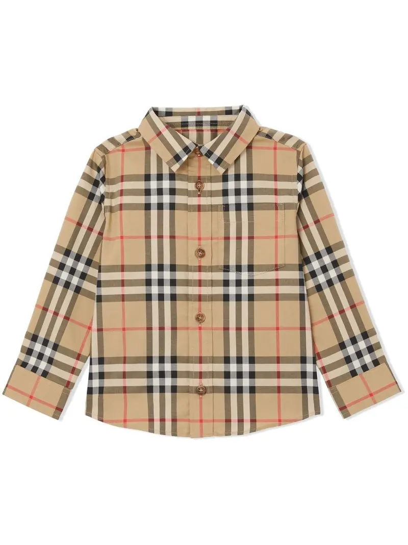 Camicia archive beige per bambino