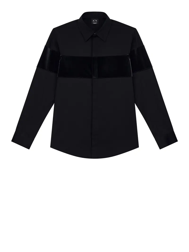 Camicia Armani Exchange Tinta Unita - Nero
