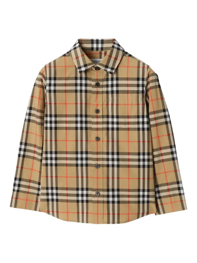 Camicia beige per bambino