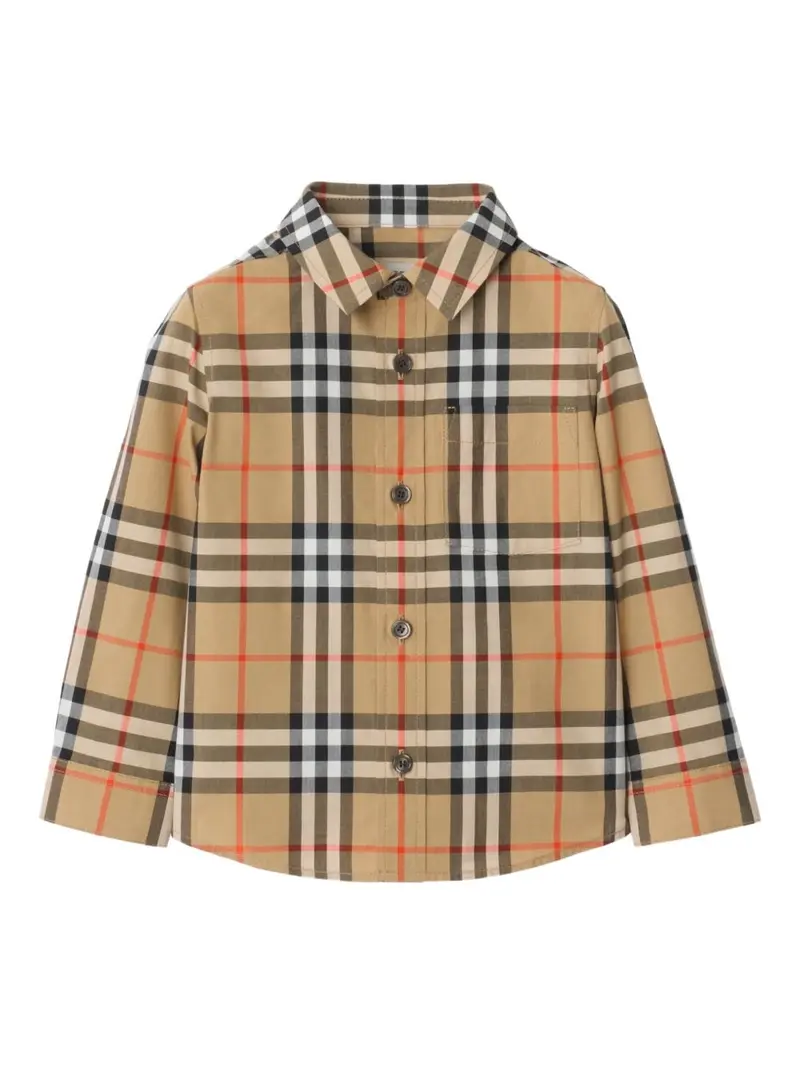 Camicia beige per neonato