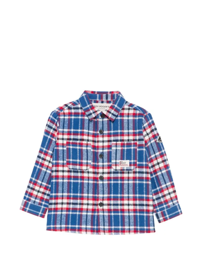 Camicia blu/rosso/bianco per neonato