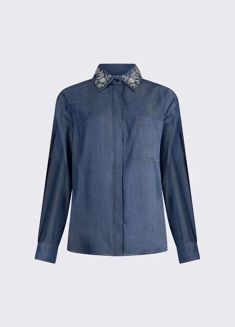Camicia con colletto removibile