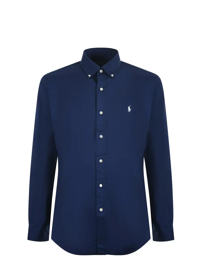 Camicia con logo ricamato