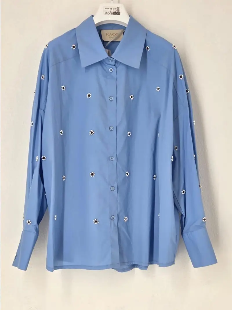 camicia con perline