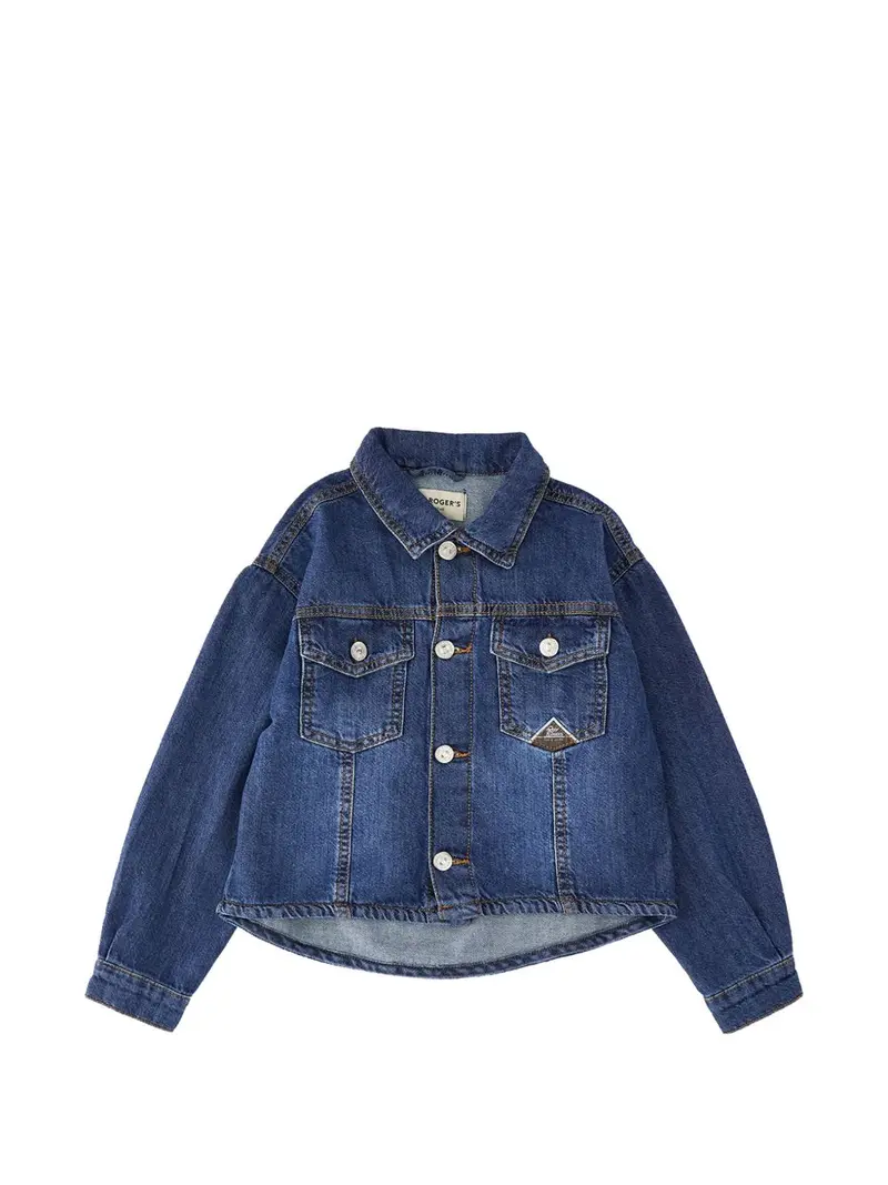 Camicia di jeans blu per bambina