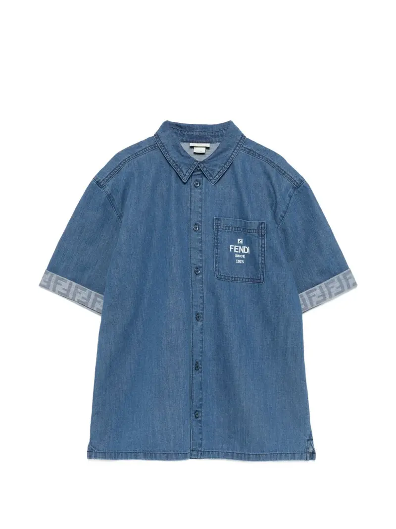 Camicia di jeans blu per bambino