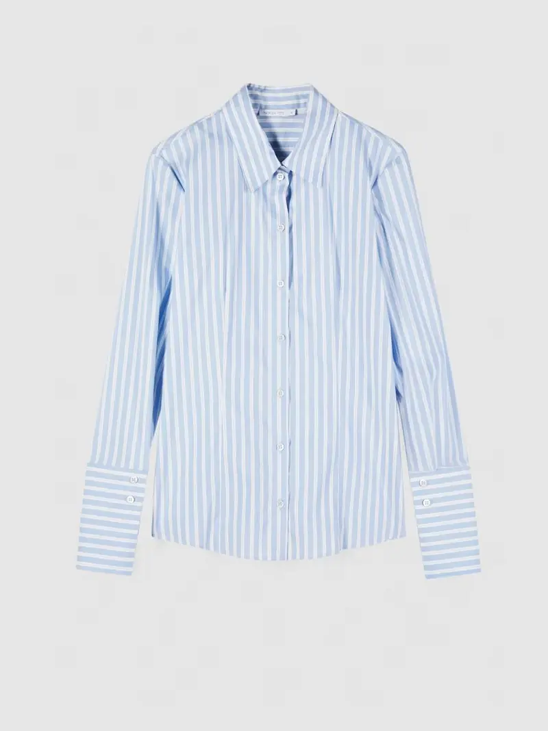 camicia gessata in cotone
