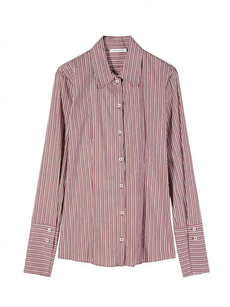 camicia gessata in cotone