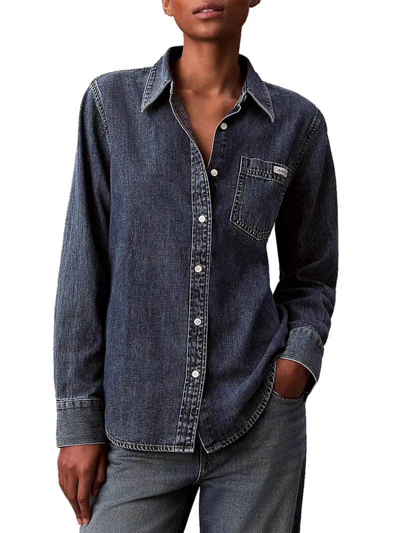 Camicia In Denim Calvin Klein - Dark Denim