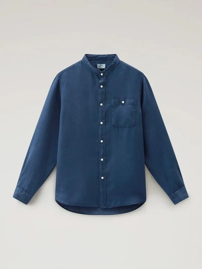 camicia in lino collo corea