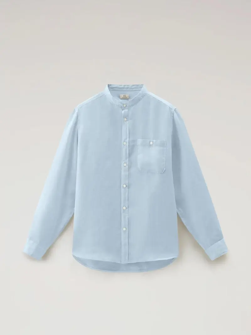 camicia in lino collo corea